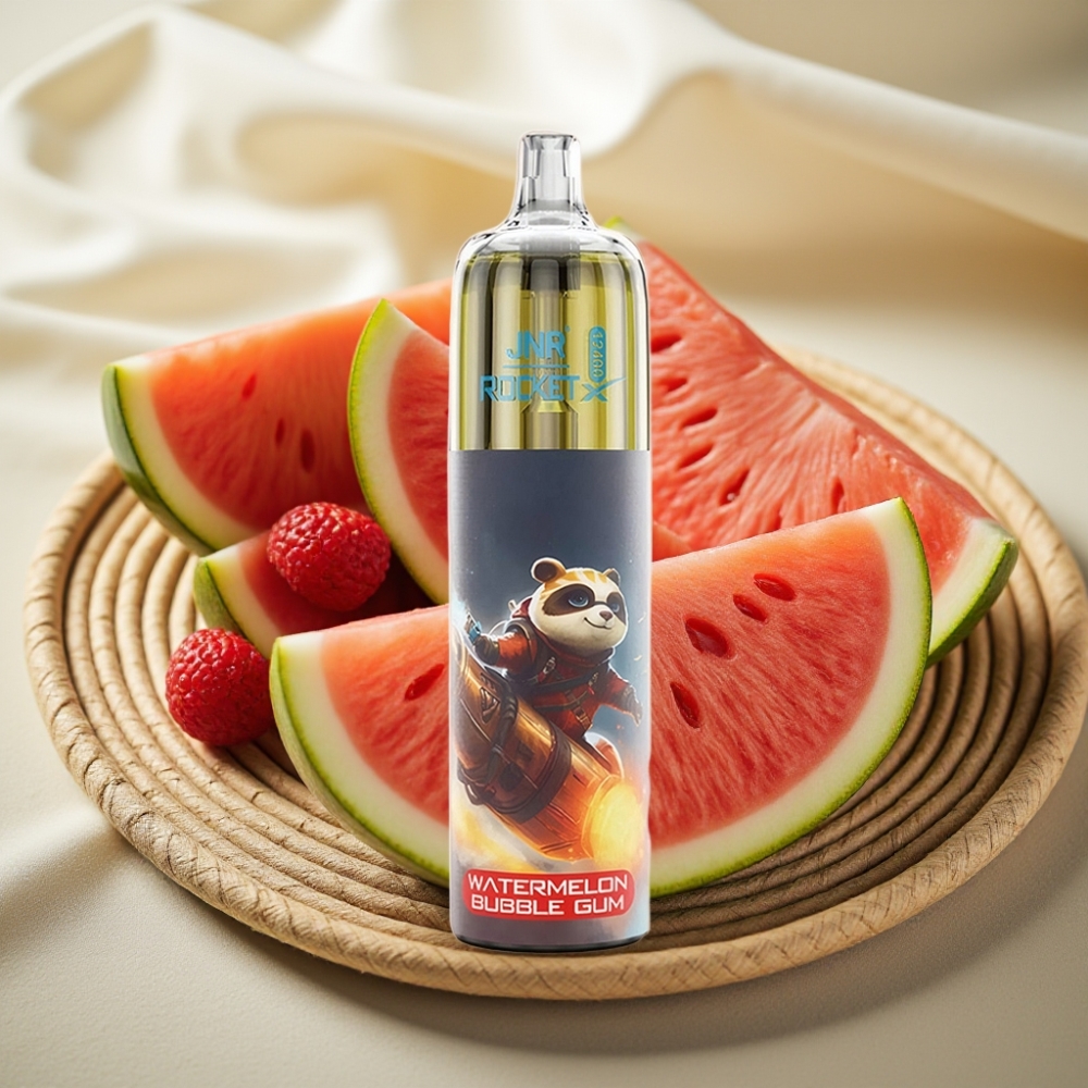 JNR Rocket-X 12400 Puffs Watermeloen Bubble Gum Disposable Vape met RGB verlichting en 25ml vloeistof