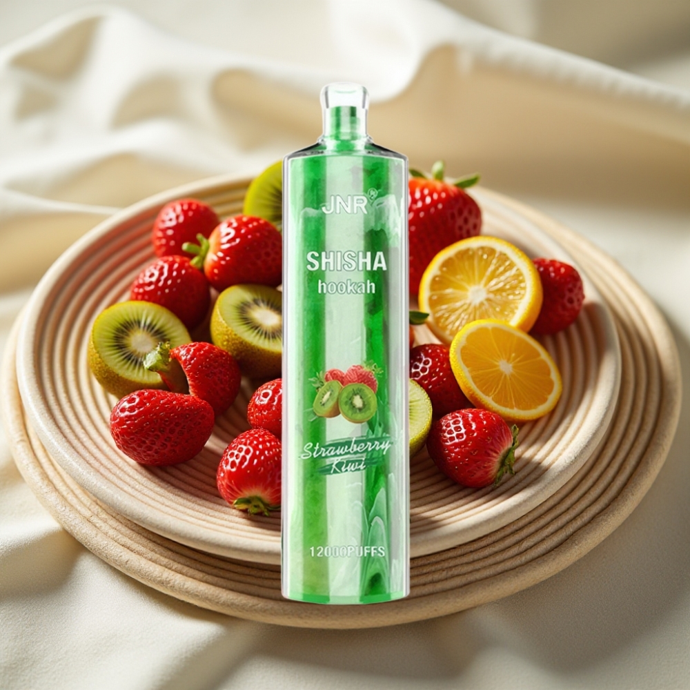 JNR Shisha Hookah 12000 Puffs Aardbei Kiwi 750mAh 24ml 0.6 Ohm Mesh