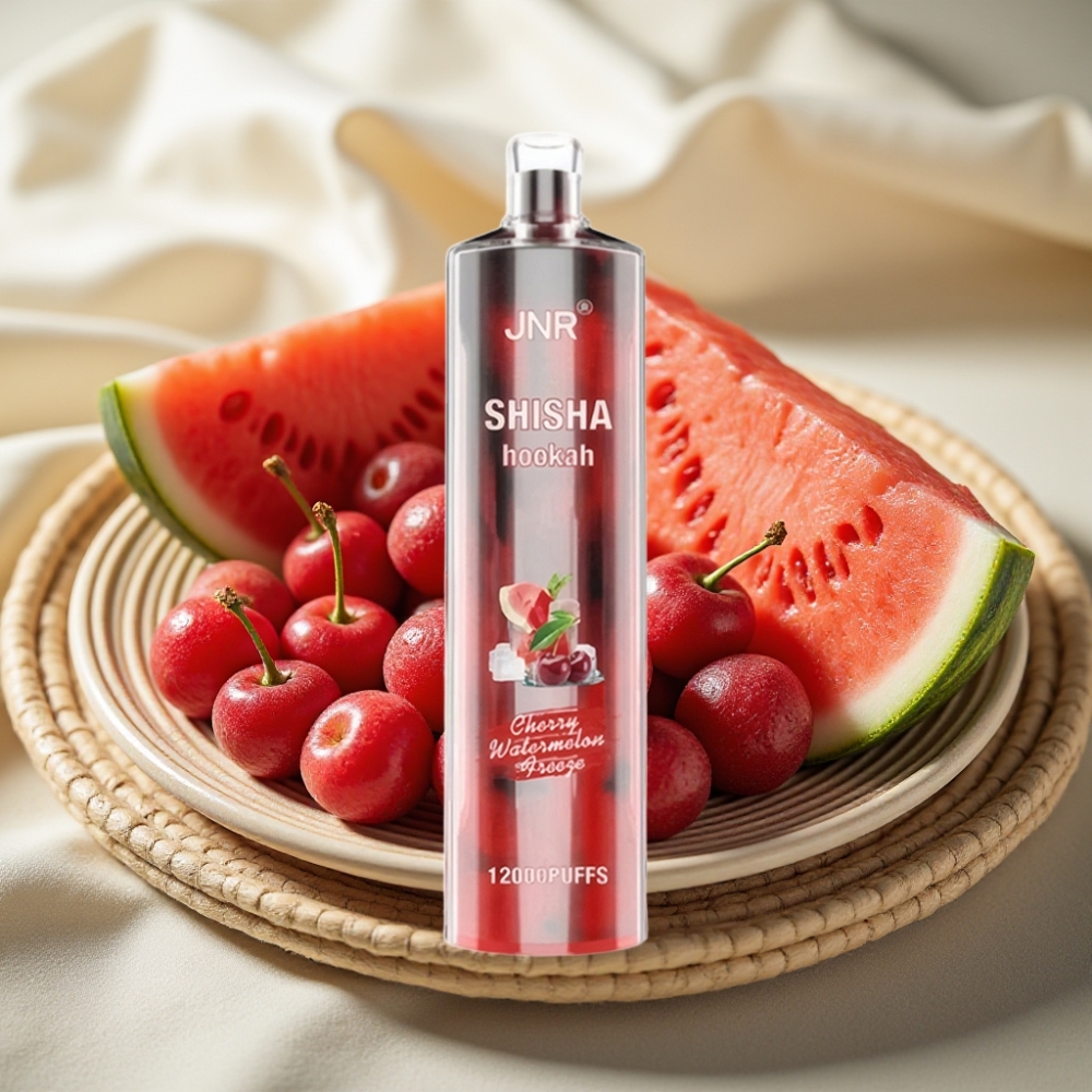JNR Shisha Hookah 12000 Puffs Kersen Watermelon Freeze 24ml 750mAh Type-C