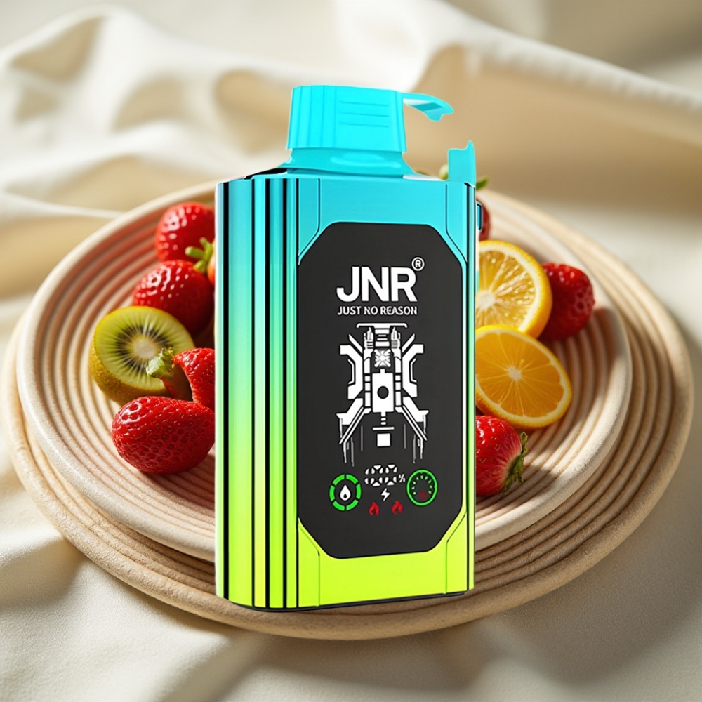 JNR Shisha Hookah Box 20500 Puffs Aardbei Kiwi HD Display Dual Mesh Coil Type-C