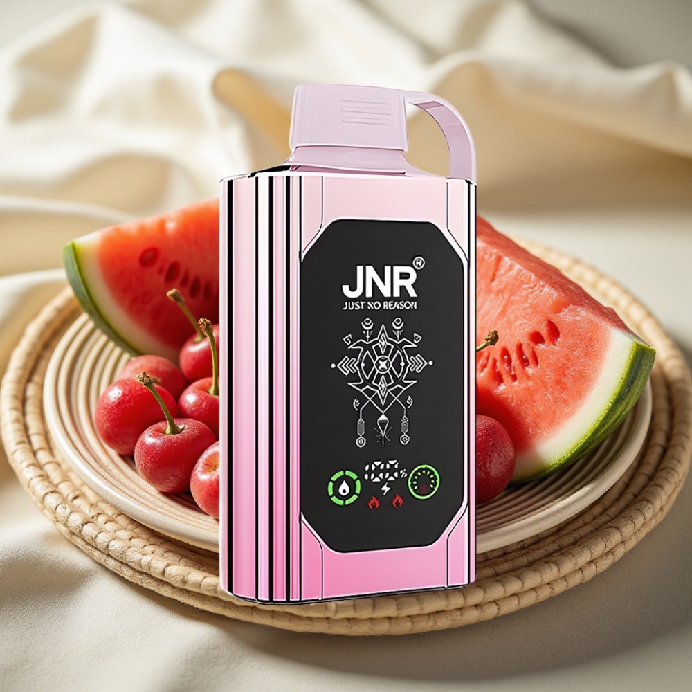 JNR Shisha Hookah Box 20500 Puffs Kers Watermeloen IJs HD Display Dual Mesh Coil Type-C