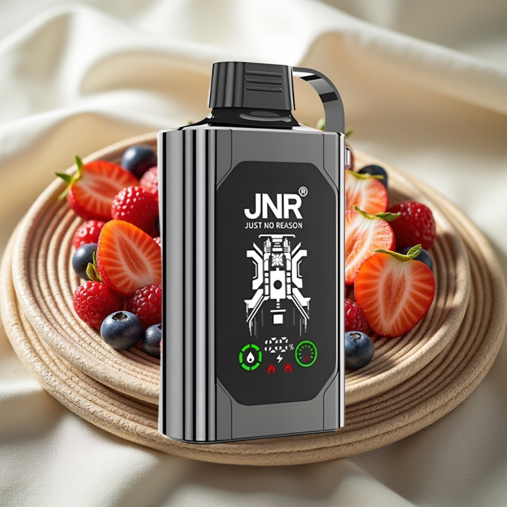 JNR Shisha Hookah Box 20500 Puffs Mixed Berry Ice HD Display Dual Mesh Coil Type-C