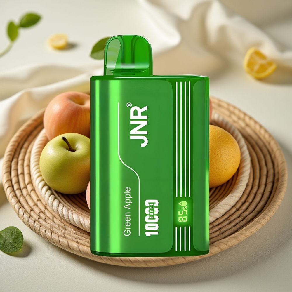 JNR Tank 10000 Puffs Disposable Vape Groene Appel Perzik Peer met Digitaal Display en Type-C Opladen