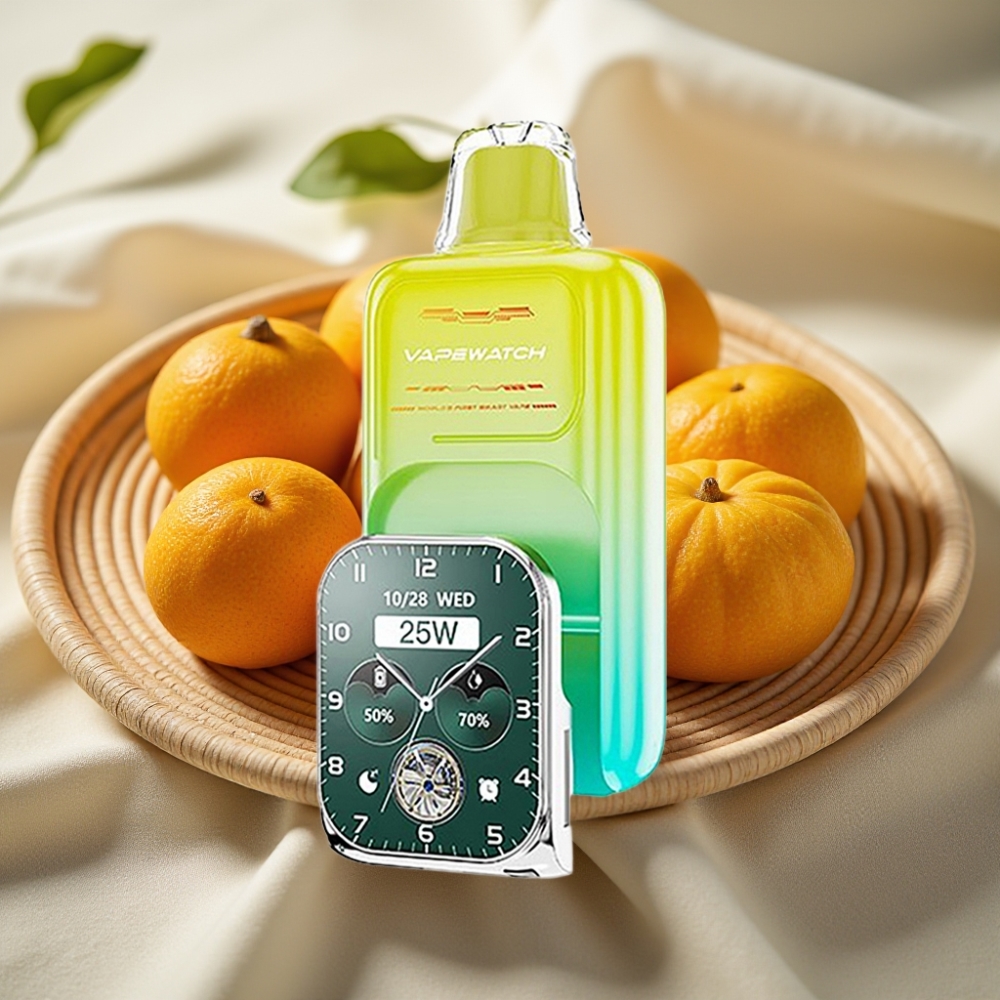 JNR VapeWatch 30000 Puffs Oranje Mango 1000mAh Type-C Dual Mesh Coil