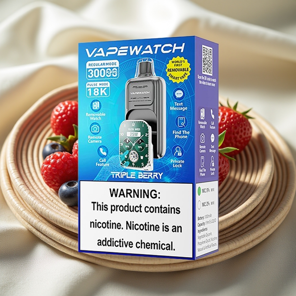 JNR VapeWatch 30000 Puffs Triple Bessen (Dual Mesh Coil, 19mL, Type-C)