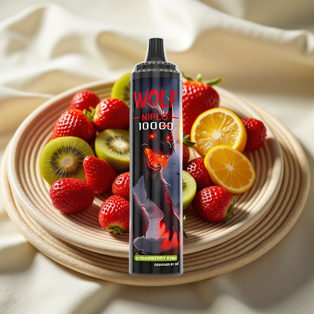 JNR Wolf Niplo 10000 Puffs Aardbei-Kiwi Mesh 1.0 Ohm 20ml