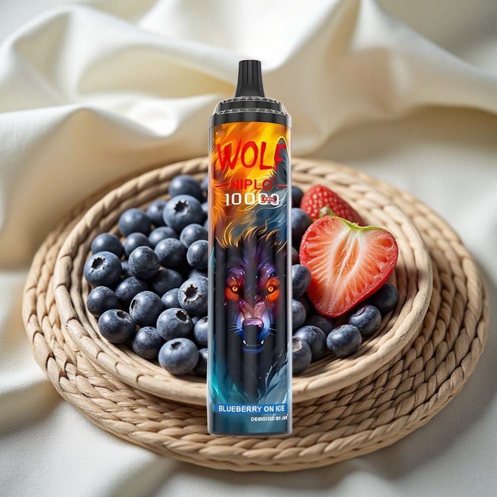 JNR Wolf Niplo 10000 Puffs Blauwe Bes Met IJs 650mAh Type-C