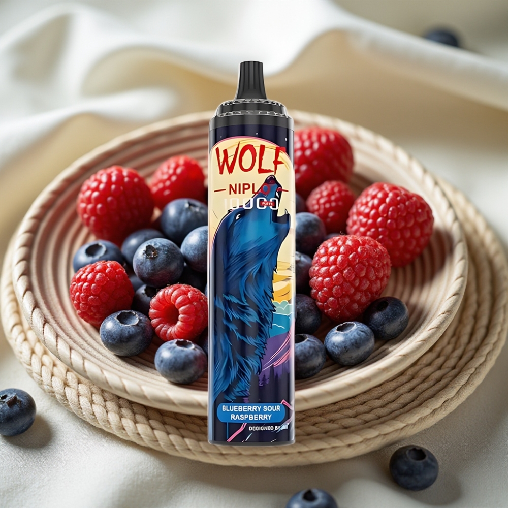 JNR Wolf Niplo 10000 Puffs Blauwe Bes Zure Framboos 20ml 650mAh Type-C