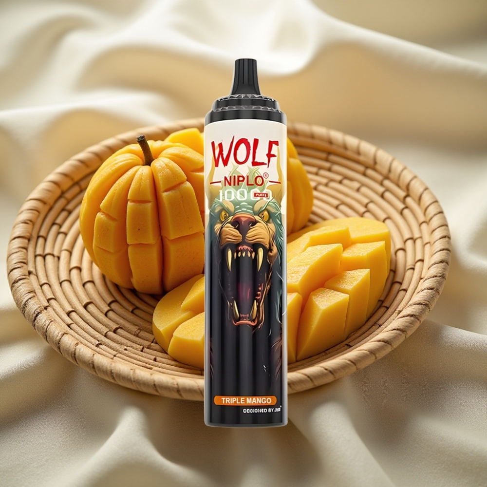 JNR Wolf Niplo 10000 Puffs Triple Mango Mesh 1.0 Ohm 20ml