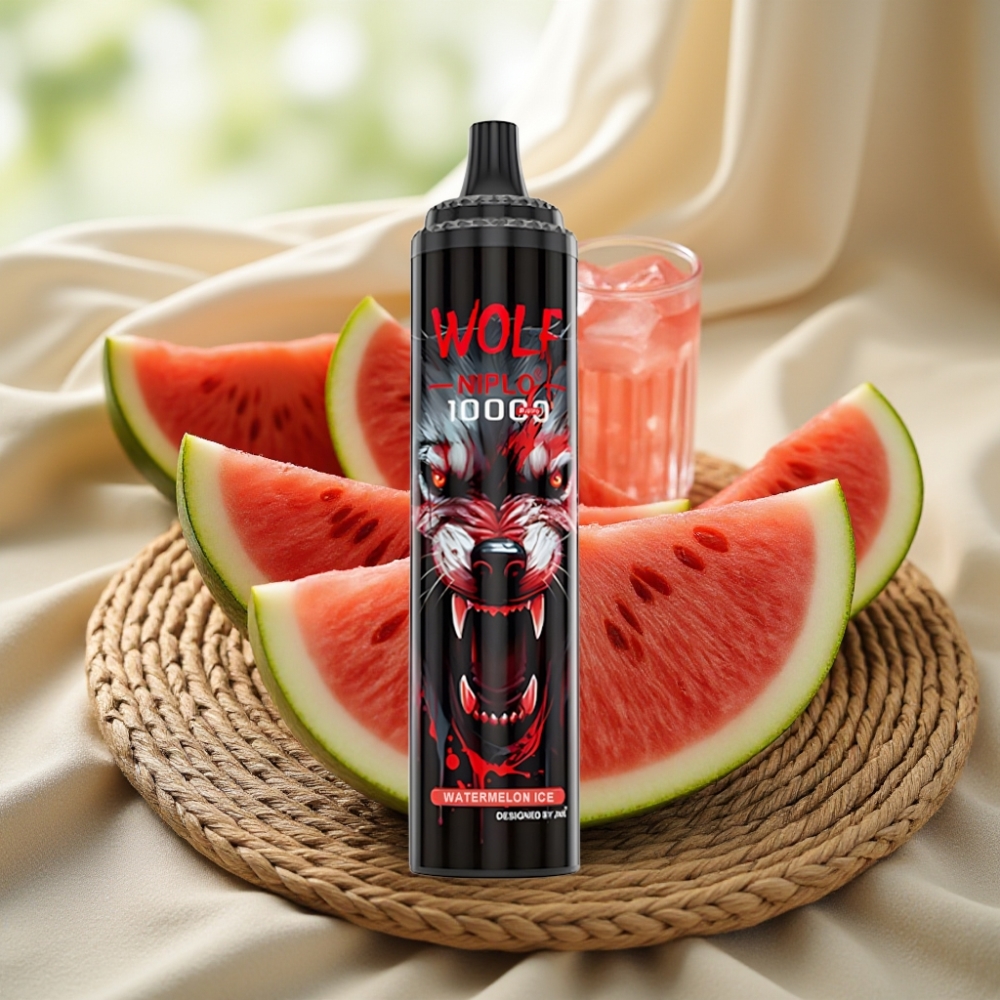 JNR Wolf Niplo 10000 Puffs Watermeloen Ijs Mesh 1.0 Ohm 20ml