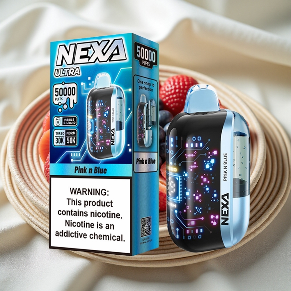 NEXA Ultra 50000 Disposable Vape Roze & Blauw 20ml 5% Nicotine Dual Mesh