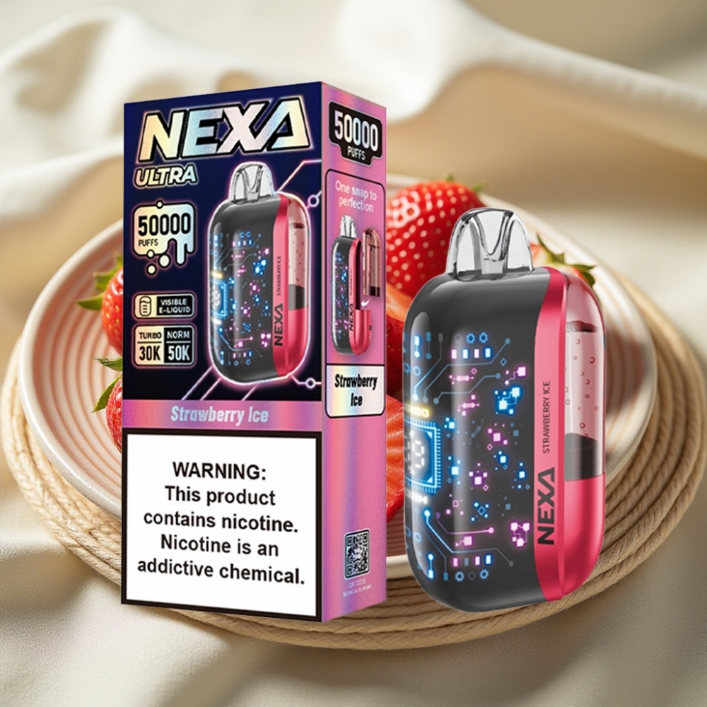 NEXA Ultra 50000 Puffs Aardbei IJs Disposable Vape 20ml 5% Nicotine Type-C