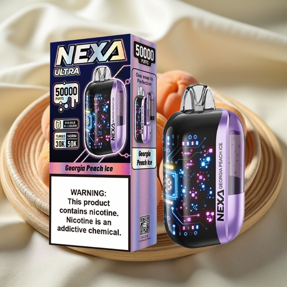 NEXA Ultra 50000 Puffs Disposable Vape Perzik IJs 20ml 5% Nicotine Type-C