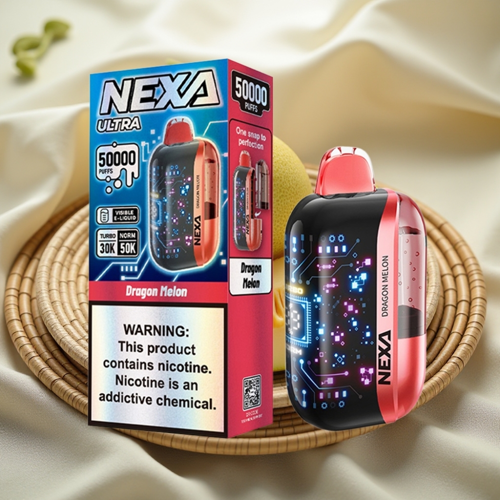 NEXA Ultra 50000 Puffs Draken Meloen Disposable Vape 20ml 5% Type-C
