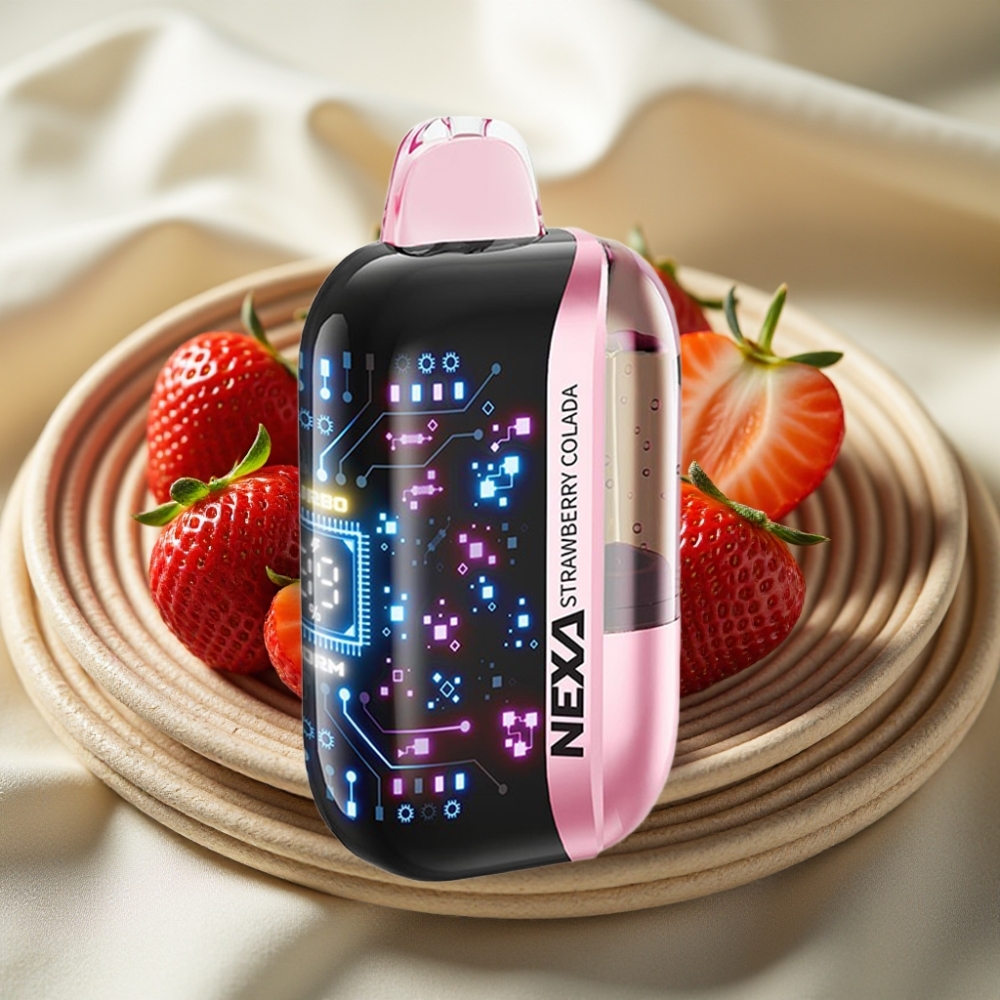 NEXA Ultra 50K Wegwerp Vape Aardbei Colada 20ml 5% Nicotine 0.9ohm Dual Mesh