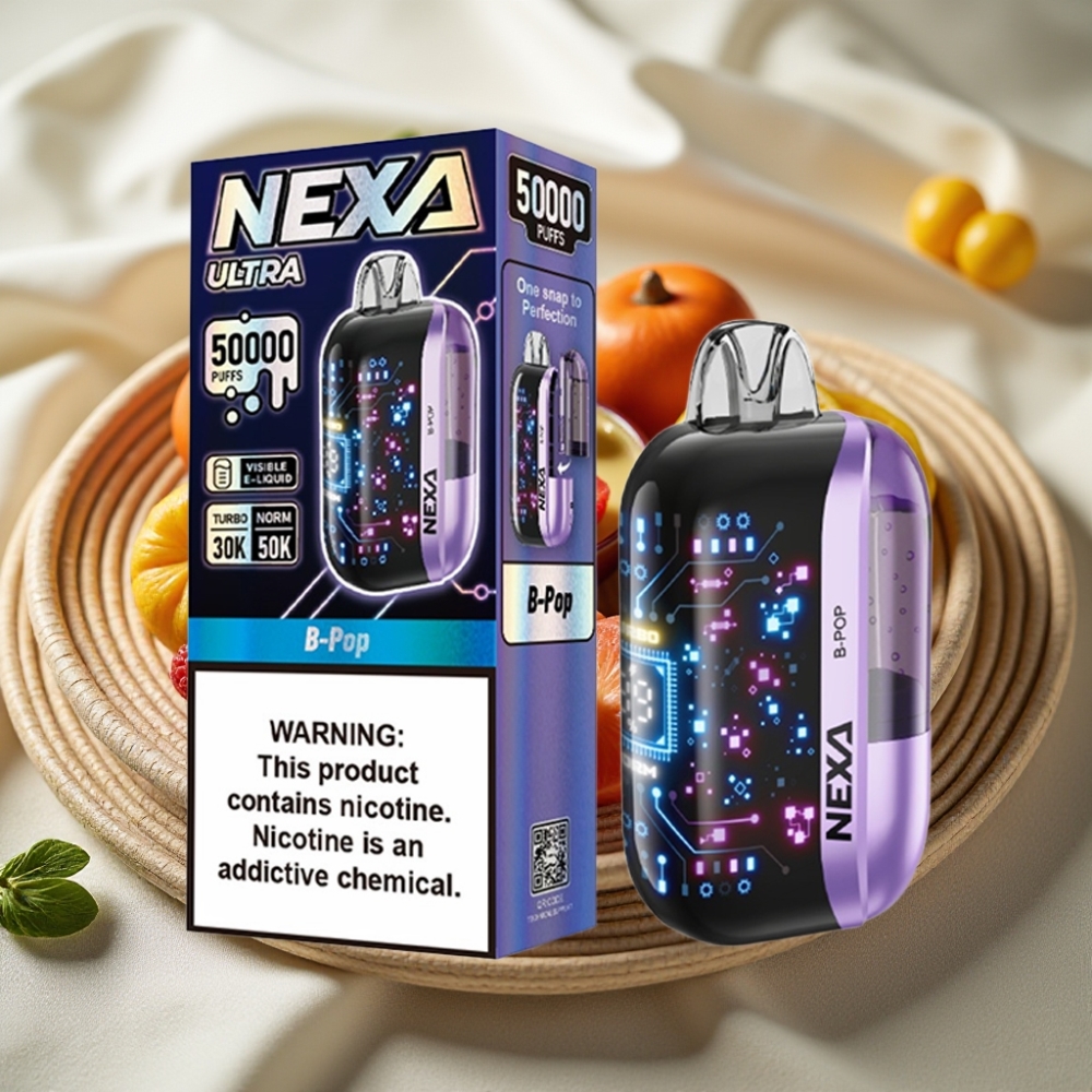 NEXA Ultra 50K Wegwerp Vape B-Pop 20ml 5% Nicotine 0.9ohm Dual Mesh