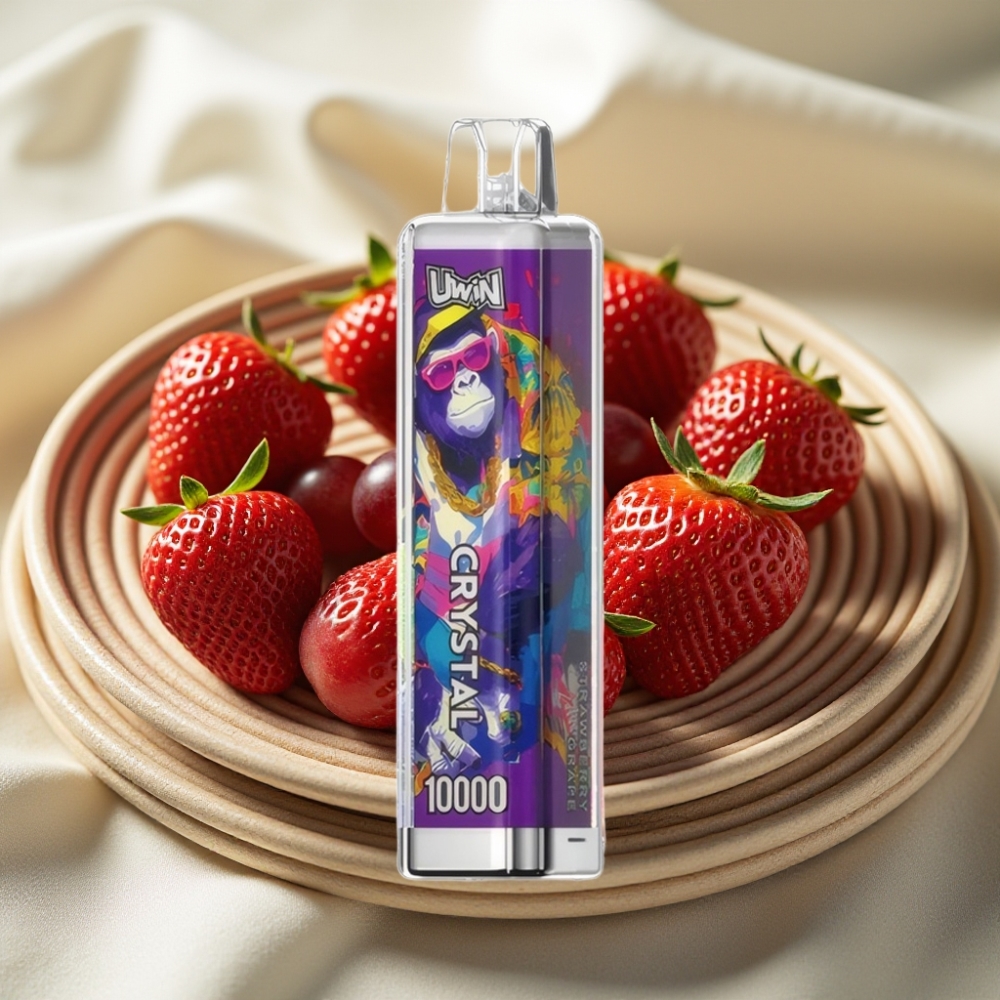 UWIN Crystal 10000 Puffs Aardbei Druif 18ml 650mAh Type-C RGB