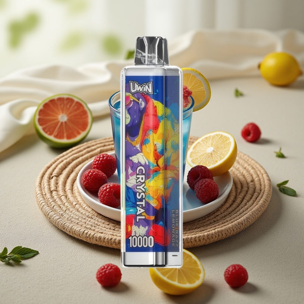 UWIN Crystal 10000 Puffs Blauwe Razz Limonade met RGB-verlichting en Type-C opladen