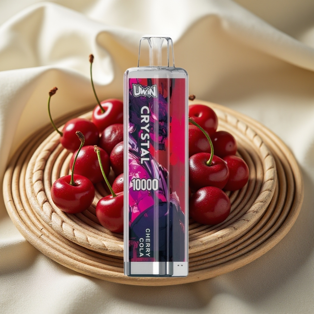 UWIN Crystal 10000 Puffs Kersen Cola met RGB-verlichting en 18ml vloeistof