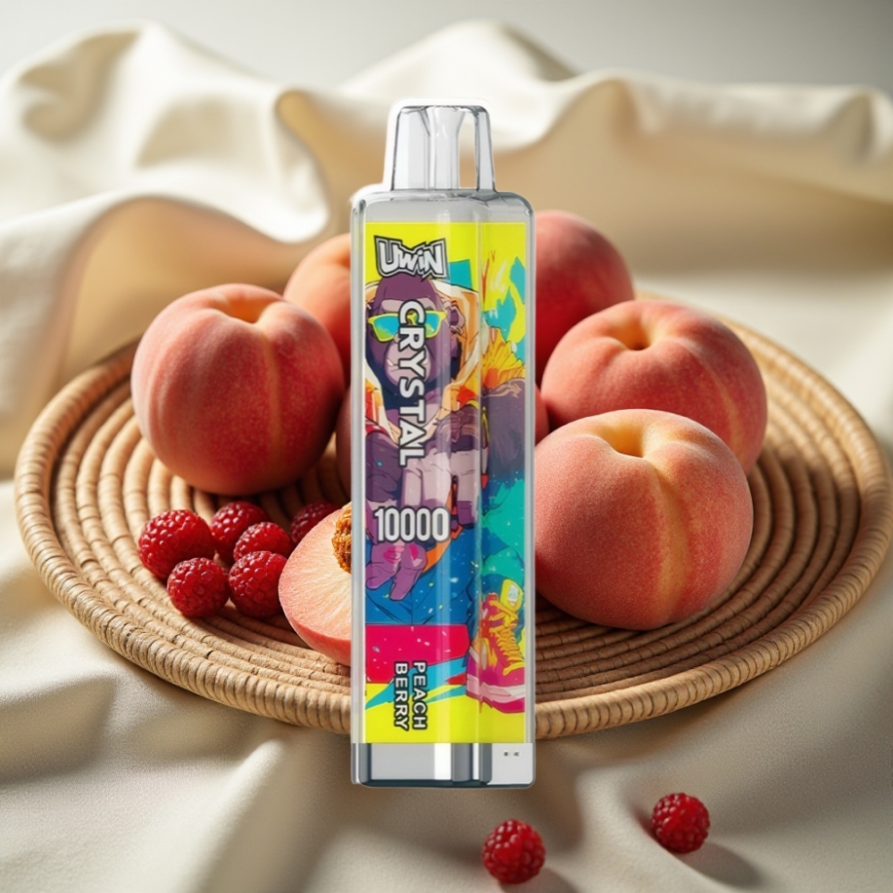 UWIN Crystal 10000 Puffs Perzikbes 18ml Type-C RGB