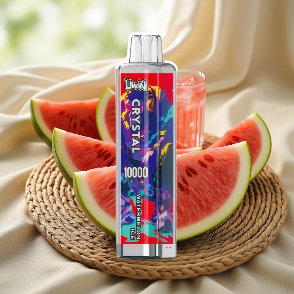 UWIN Crystal 10000 Puffs Watermeloen IJs met RGB-verlichting en Type-C opladen