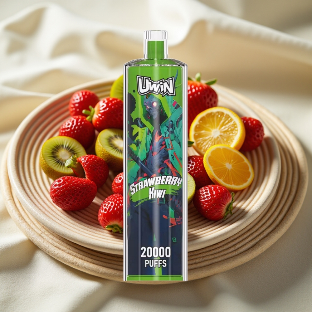 Uwin Shisha Hookah Crystal 20000 Puffs Aardbei Kiwi Mesh Coil Type-C 22ml