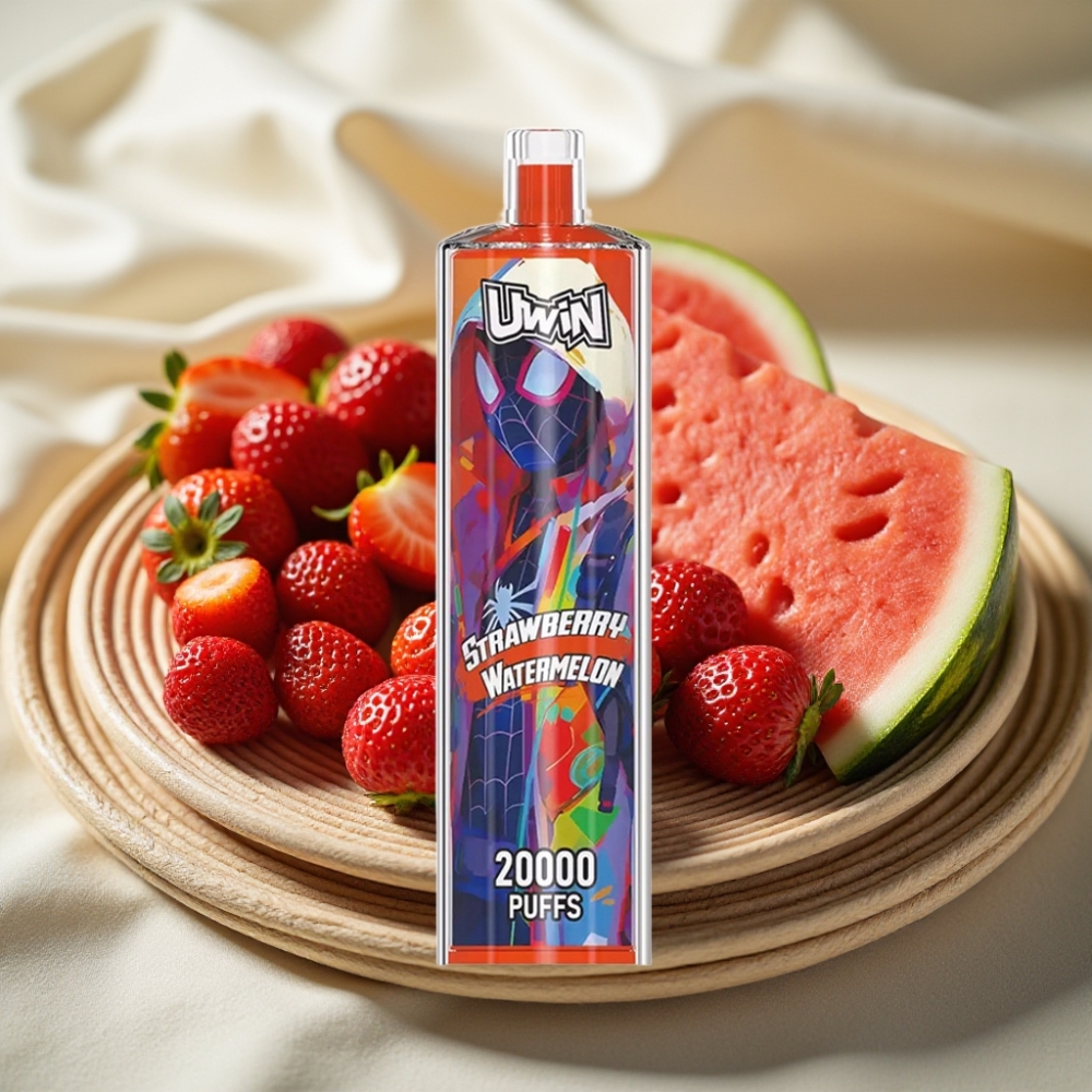 Uwin Shisha Hookah Crystal 20000 Puffs Aardbei Watermeloen Mesh Coil 22ml Type-C