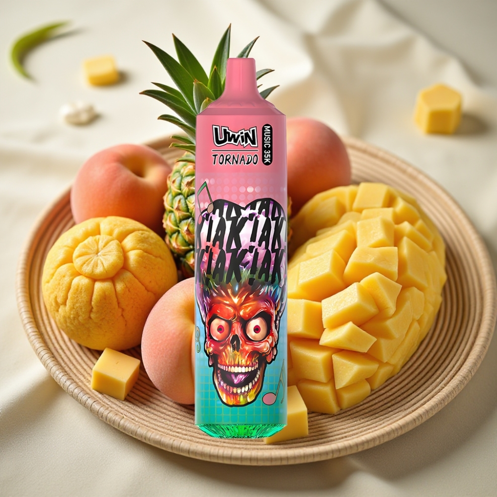 Uwin Tornado 35K Peachy Mango Ananas Oplaadbare Disposable Vape met Mesh Coil